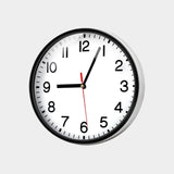 Crosse Quartz Analog Wall Clock (Black Case, White Face, 14" Diameter)